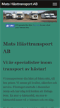 Mobile Screenshot of matshasttransport.se